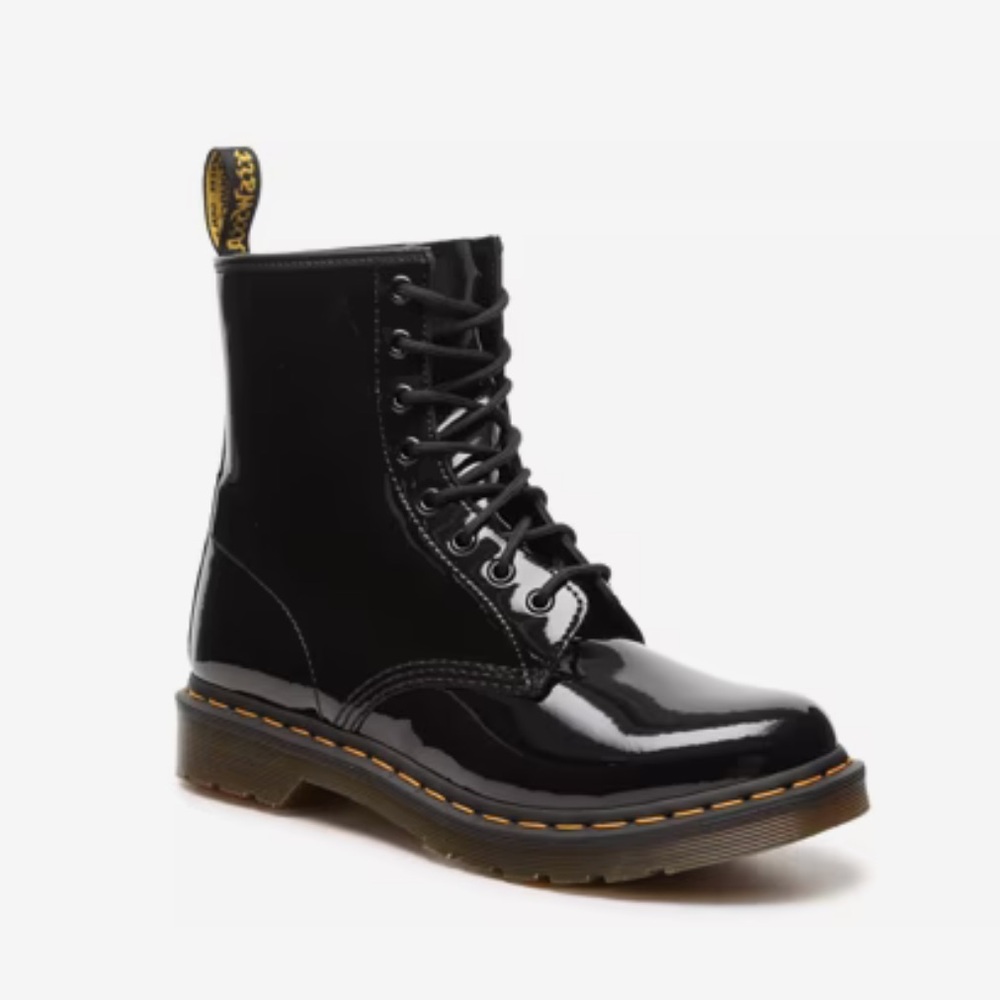 Dr. Martens Black Patent Lace Up Boots